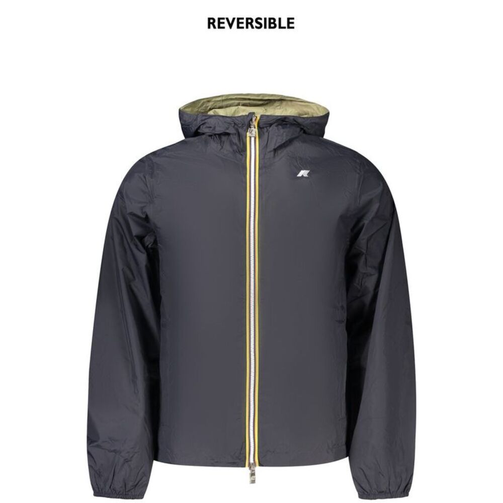 K-WAY Blue Nylon Shell Men's Jacket